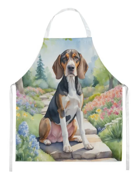 American English Coonhound Spring Garden Apron