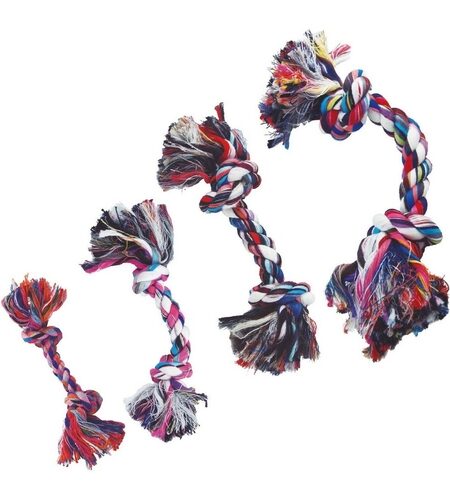 Dog chewing toy Gloria Multicolour Knot Cotton (13 cm)