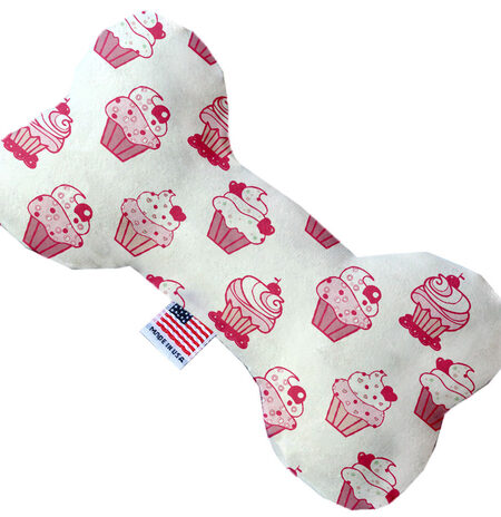 Mirage Pet 1115-SFTYBN8 Pink Whimsy Cupcakes 8 in. Stuffing Free Bone