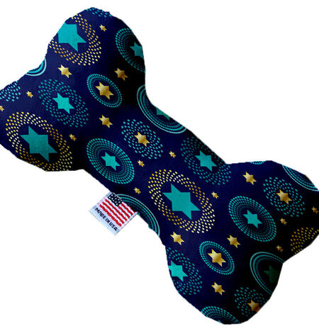 Mirage Pet 1288-CTYBN8 Blue Star of David Canvas Bone Dog Toy - 8 in.