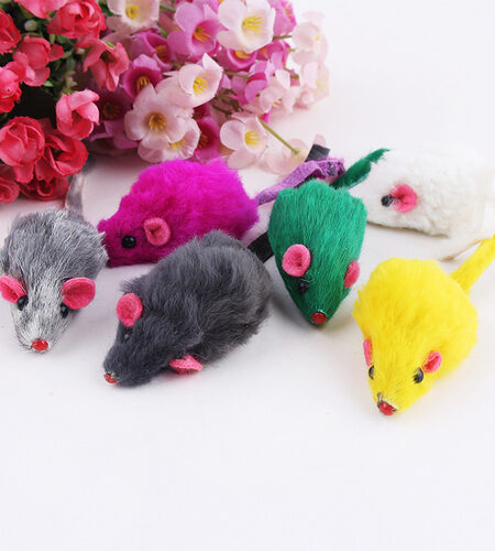 10 PCS PLUSH MOUSE CAT TOYS (Random Color)